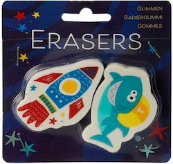 "Shark-Missile" Erasers Set of 2 Pieces