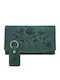 Gift Set Women's Vintage Leather Wallet Green Keychain Paolo Peruzzi Zup-104-gr