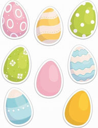 Learnhow Window Decorations Pastel Easter Eggs 01 8pcs