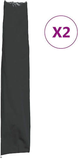 vidaXL Waterproof Umbrella Cover Black 28x32x170cm 2pcs