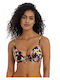 Freya Padded Underwire Bikini Bra Black Floral