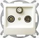 Ospel TV-Buchse Antenne in Beige Farbe GPA-YSP/m/27