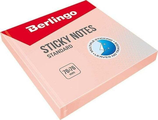 Adhesive Block Berlingo 76x76 Pink 100 Sheets