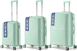 RCM Travel Suitcases Green with 4 Wheels