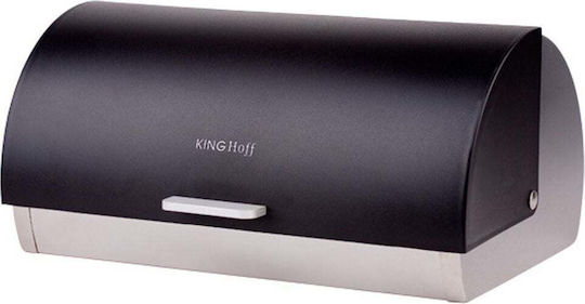 KING Hoff Ψωμιέρα Inox Γκρι 39.5x28x18.5cm