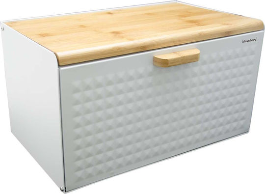 Klausberg Bread Box made of Bamboo Gray 23.5x23.5x21cm