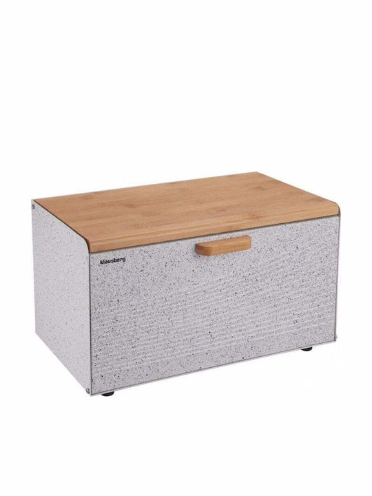 Klausberg Wooden Bread Box Gray 35.5x23.5x21cm