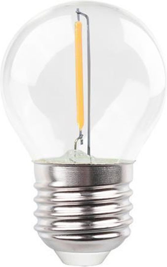 Eurolamp Λάμπα LED 1W 70mm για Ντουί E27 και Σχήμα G45 Θερμό Λευκό 90lm