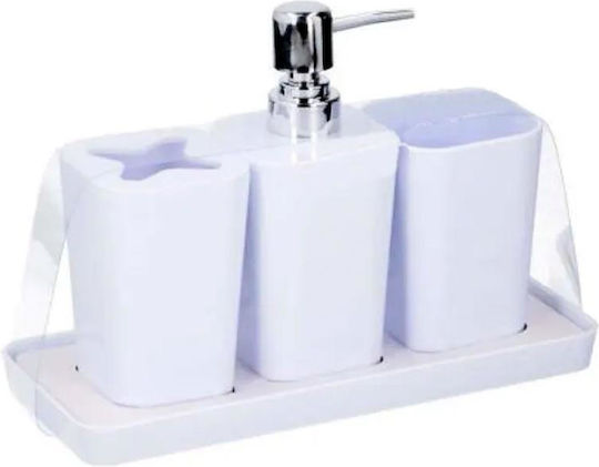 Next Next Ceramic Bathroom Accessory Set White 4 Pieces