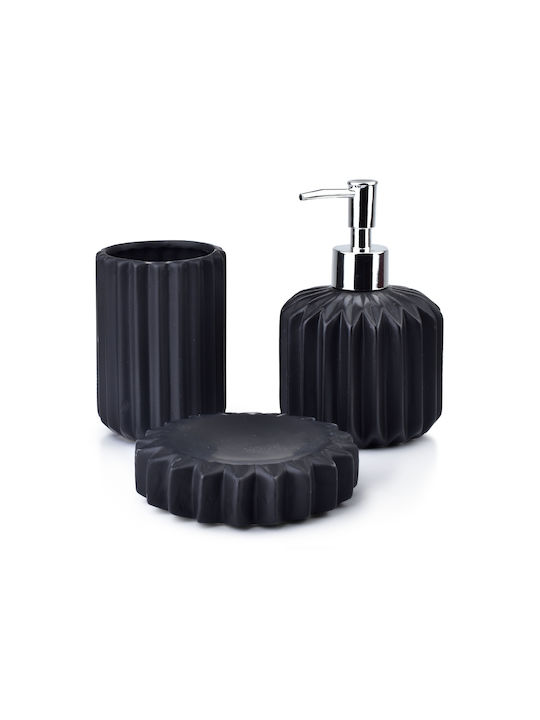 Mondex Set Accesorii Pentru Baie Ceramică Neagră