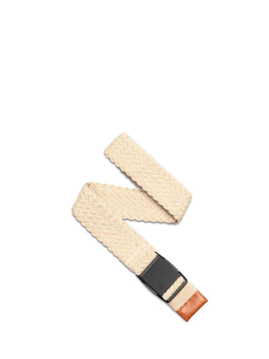 Elastic Men's Belt Knitted Beige