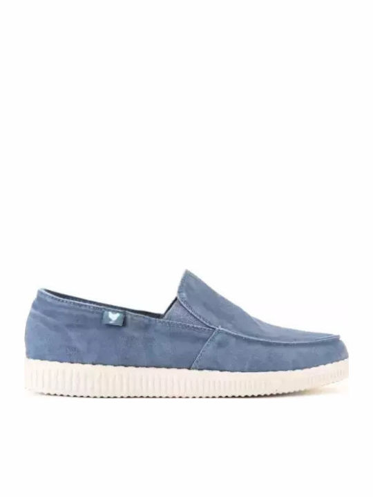 Walk In Pitas Men's Moccasins Blue