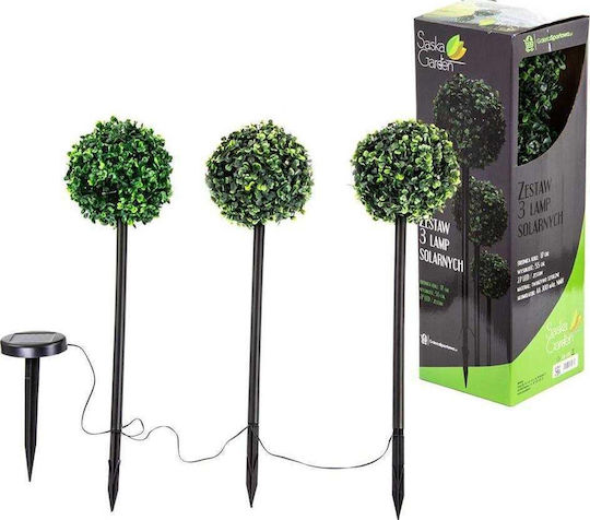 Saska Garden Set of 3 Stake Solar Lights Balls with Motion Sensor and Photocell IP44