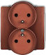 Karlik Power Socket Brown 1pcs