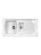 Deante Drop-In Sink Synthetic Granite with Faucet W100xD50cm White