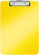 Leitz Leitz Wow Plastic Single A4 Clip Board Yellow