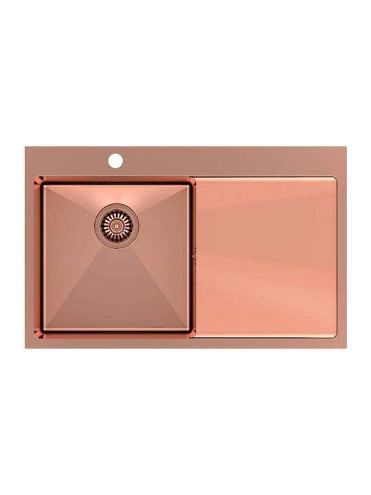 Quadron Ένθετος Νεροχύτης Inox Μ78xΠ48cm Γκρι