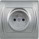 Karlik Single Walled Power Socket Silver