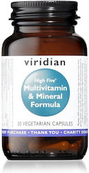 Viridian Multivitamin & Mineral FOrmula Vitamina pentru Energie & Întărirea Sistemului Imunitar 30 capsule veget