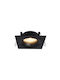 Zambelis Lights Square Metallic Ceiling Spot with GU10 Bulb Base Black