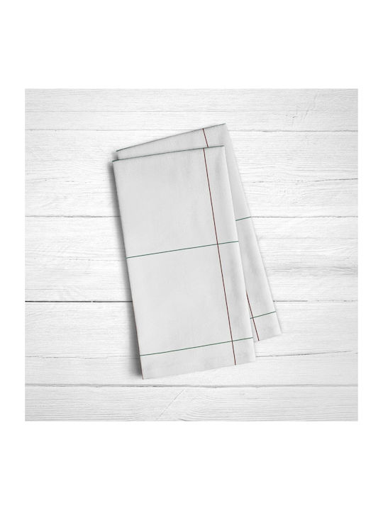 Muaré White Christmas Napkins White X2