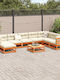 vidaXL Garden & Outdoor Furniture Set Living Room 9 Pieces Brown with Pillows