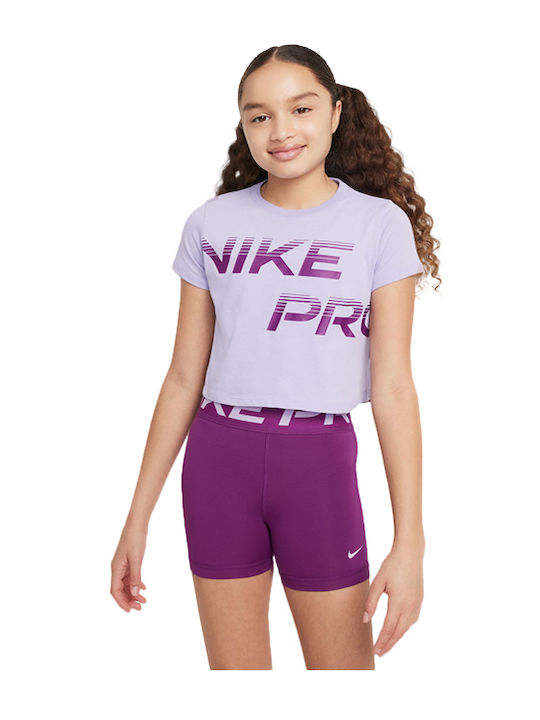 Nike Crop Top pentru copii Dri-Fit Cu mânecă sc...