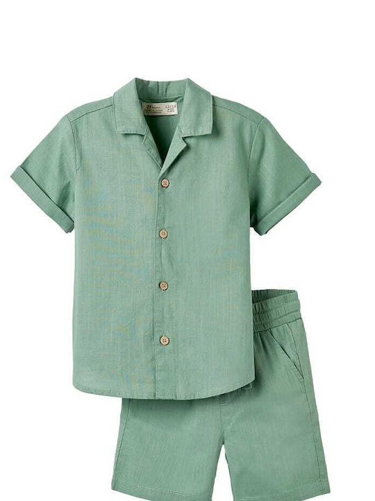 Zippy Kinder Set mit Shorts Sommer 2Stück Green