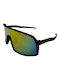 V-store Sunglasses with Black Plastic Frame and Multicolour Mirror Lens 1009-02