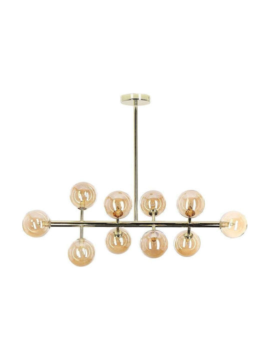 Beliani Pendant Chandelier Gold