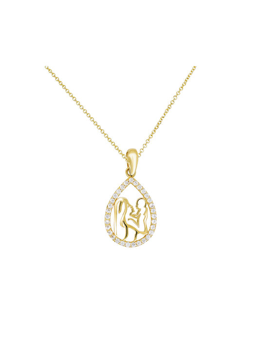 Necklace Mum from Gold 14K