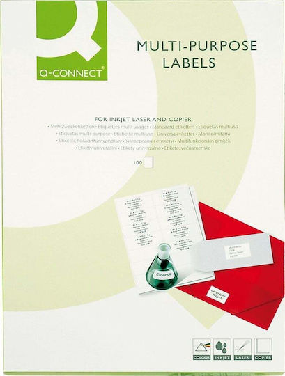 Q-Connect Self-Adhesive Rectangular A4 Labels 70x42.3mm