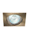 Greenlux Square Recessed Spot with Socket GU5.3 1pcs