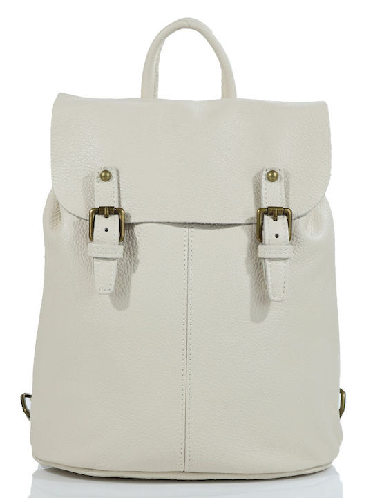 Passaggio Leather Leather Women's Bag Backpack Beige