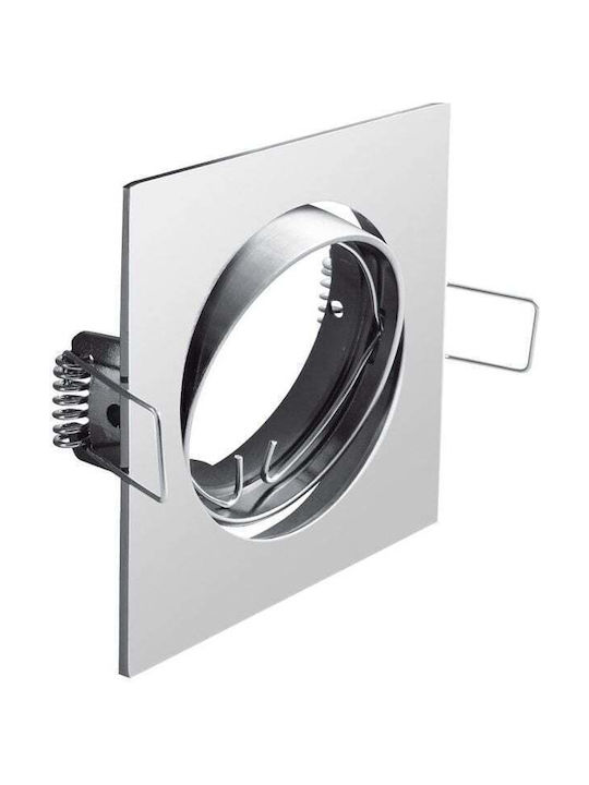Gtv Square Recessed Spot with Socket GU10 1pcs