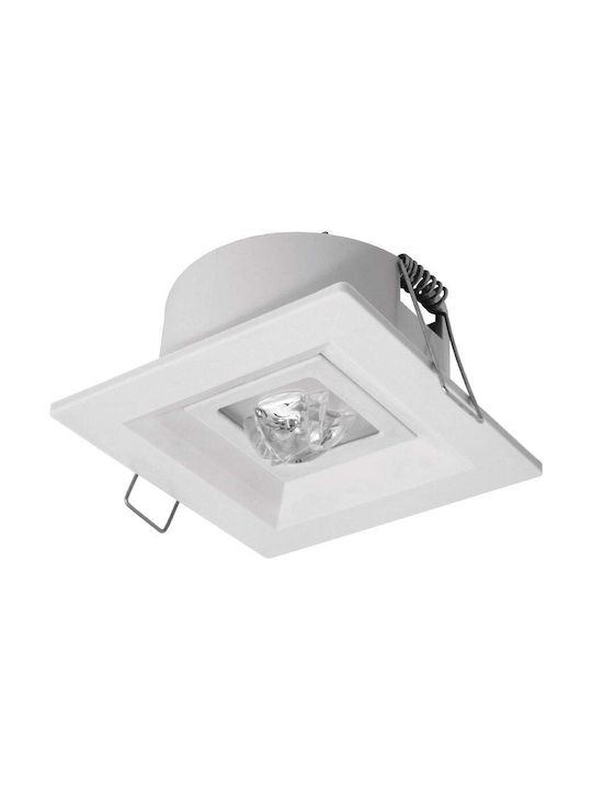 Awex Rechteckig Einbau Spot Weiß 9.5x3cm. 1Stück