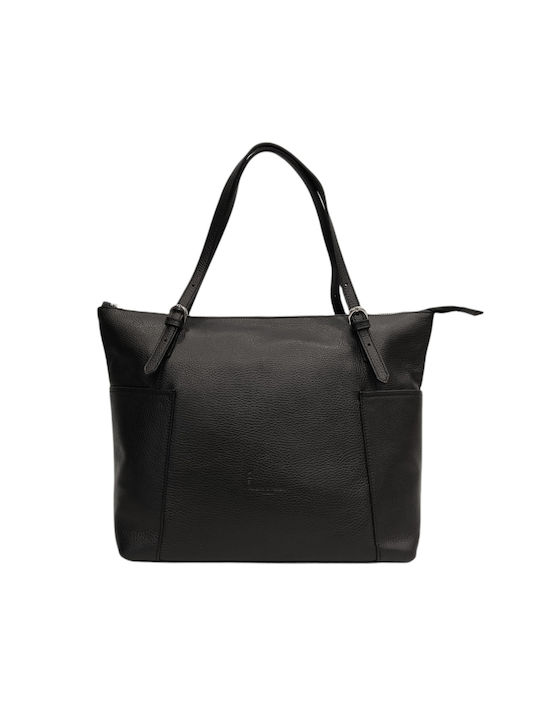Pelletteria Veneta Leather Women's Bag Shopper Shoulder Black
