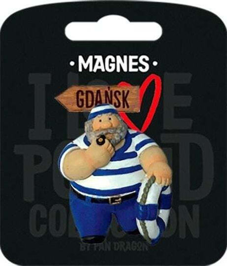Pan Dragon I Love Poland Gdańsk Set of Magnets 1pcs