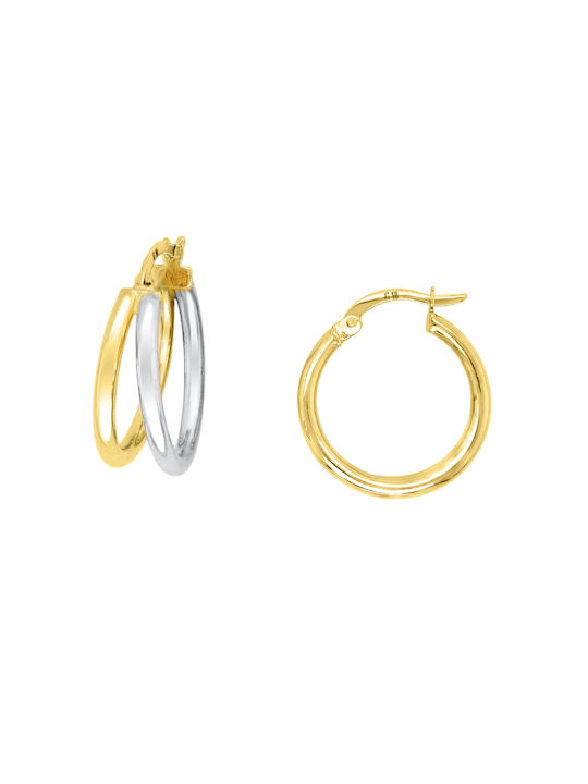 Earrings Hoops made of Gold 14K