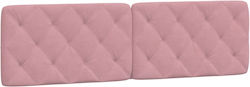 vidaXL Stoff-Kopfstütze Für Bett Rosa 182x48cm