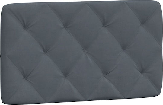 vidaXL Pernă Pentru Tăblie De Pat Din Țesătură Gri Închis 92x48cm