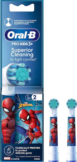Oral-B Replacement Heads for Electric Toothbrush Pro Kids 2 Pieces for 3+ Years