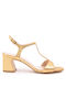 Labrini Damen Sandalen in Gold Farbe