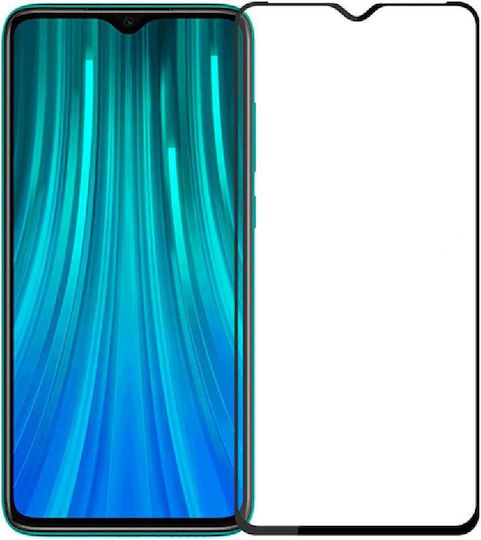 Powertech 5D Vollkleber Vollflächig gehärtetes Glas Schwarz (Redmi Note 8)