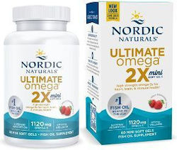 Nordic Naturals Ultimate Omega 2X Mini Рибено масло 1120мг 60 жулими таблетки