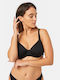 Minerva Bra Wired N P Panama Black Regular Fit