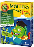 Moller's Omega-3 Potrivit pentru copii 36 bomboane de jeleu Fructat