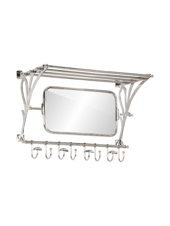 vidaXL Metal Wall Hanger Silver 1pc