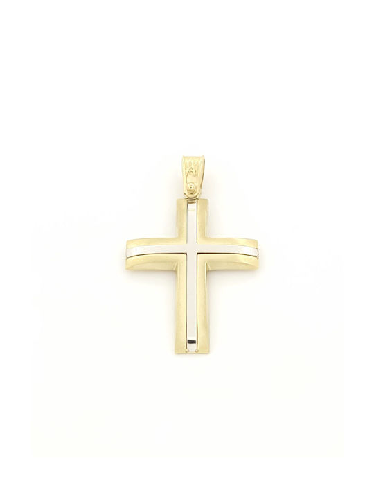 Anorado Herren Gold Kreuz 14K mit Kette