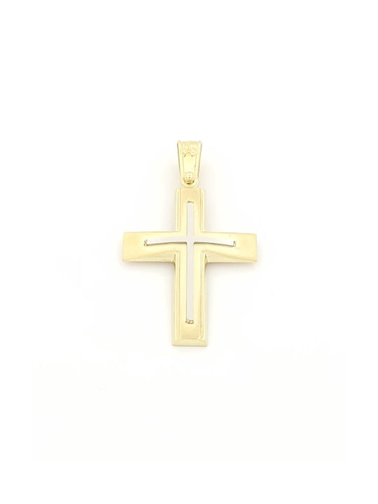 Anorado Herren Gold Kreuz 14K mit Kette